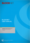 BLOODNET USER MANUAL - National Blood Authority