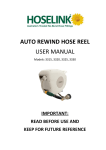 AUTO REWIND HOSE REEL USER MANUAL