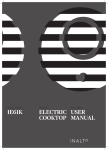 IE61K ELECTRIC COOKTOP USER MANUAL