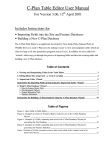 C-Plan Table Editor User Manual