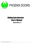 Sliding Gate Operator User's Manual