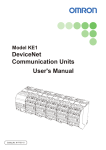 Model KE1 DeviceNet Communication Units User's Manual
