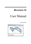 User Manual - Microstran