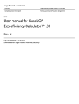 User manual for CaneLCA Eco-efficiency Calculator V1.01
