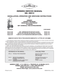 OWNERS SERVICE MANUAL NO. 05612