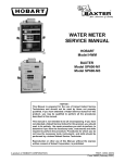 WATER METER SERVICE MANUAL
