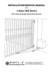 INSTALLATION/SERVICE MANUAL e-Gate CSG Series