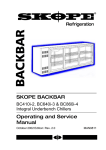 SKOPE BACKBAR Operating and Service Manual