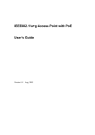 IEEE802.11a+g Access Point with PoE User's Guide