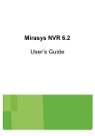 Mirasys NVR 6.2 User's Guide