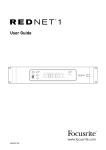 RedNet 1 user guide