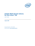 Intel® Math Kernel Library User's Guide