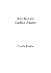IEEE 802.11b CardBus Adapter User's Guide