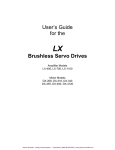 User's Guide for the Brushless Servo Drives