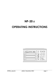 NP-20 z OPERATING INSTRUCTIONS