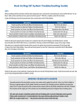 Dual Acting SST System Troubleshooting Guide