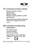 Instrukcja montażu i obsługi Installation and Operating Instructions