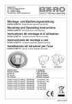 Montage- und Bedienungsanleitung Mounting and Operating