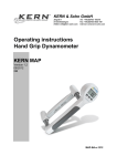 Operating instructions Hand Grip Dynamometer