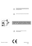 OPERATING INSTRUCTIONS MANUAL FOR “H” SERIES DOSING