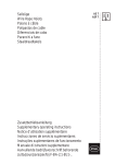 Zusatzbetriebsanleitung Supplementary operating instructions