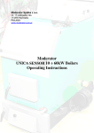 Moderator UNICA SENSOR 10 &divide; 60kW Boilers Operating Instructions