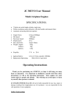 JC 30EVO User Manual SPECIFICATIONS: Operating Instructions