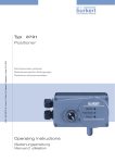 Operating Instructions Typ 8791 Positioner