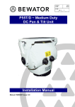 P55T/D ~ Medium Duty DC Pan & Tilt Unit Installation Manual