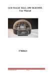 LED MAGIC BALL 20W RGB DMX User Manual - Flash