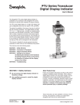 PTU Series Transducer Digital Display Indicator : User's Manual (MS