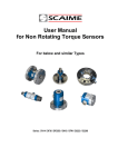 User Manual for Non Rotating Torque Sensors