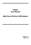 Clipper User Manual High Power Wireless USB Adaptor