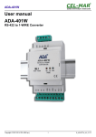 User manual RS-422 to 1-WIRE Converter ADA-401W - CEL-MAR