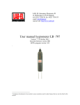 User manual hygrometer LB -797 - LAB-EL