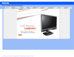 Philips LCD Monitor Electronic User's Manual