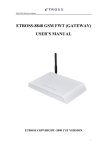 ETROSS-8848 GSM FWT (GATEWAY) USER'S MANUAL