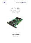 RT-DAC4/PCI Multi I/O Board User's Manual