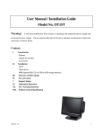 User Manual / Installation Guide Model No. OT15T