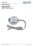 User manual - ADA-I911W - USB to 1-WIRE converter - CEL-MAR