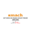 SOFT-SERVE AND FROZEN YOGHURT FREEZER USER GUIDE