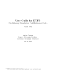 User Guide for DTFE