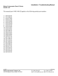 Installation / Troubleshooting Manual