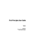 First Principles User Guide