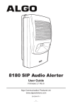 Algo 8180 SIP Audio Alerter User Guide