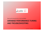 Database performance tuning and troubleshooting OGH