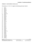 Installation / Troubleshooting Manual This manual (part