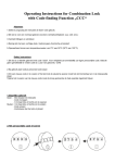 Operating Instructions for Combination Lock with Code