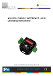 A9915501 DMX512 INTERFACE LXU01 Operating Instructions