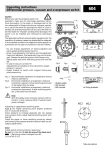Operating instructions Differential pressure, vacuum